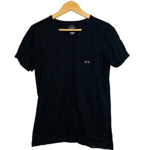 Armani Exchange Underwear V Neck Tee Basic Black Short Sleeve Slim Cut - XL